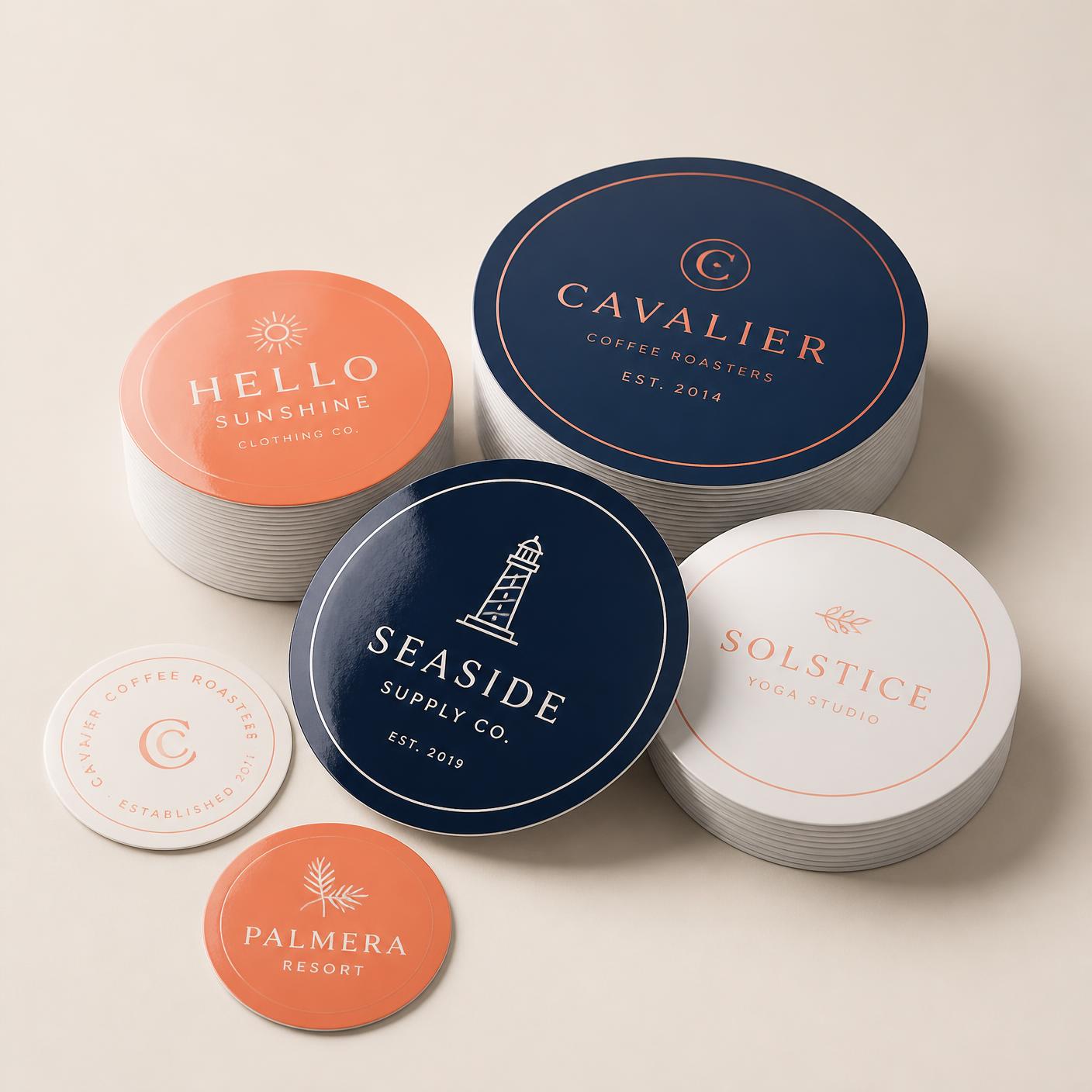 Premium paper stickers by The Brand Printers